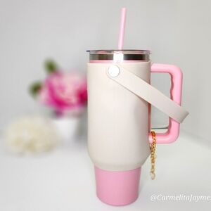 Beige 🧋 Appker Silicone Insulated Cup Holder w Handle Portable & Durable NIB